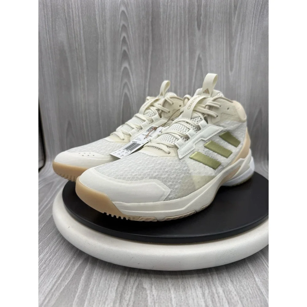Adidas Crazyflight 6 Mid Womens 10 Indoor Volleyball Off White Gold Shoes HQ4686